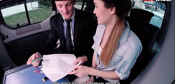  FUCKED IN TRAFFIC - Cindy Shine and Matt Ice - Sexy Czech Girl Takes Cock From Her Driver